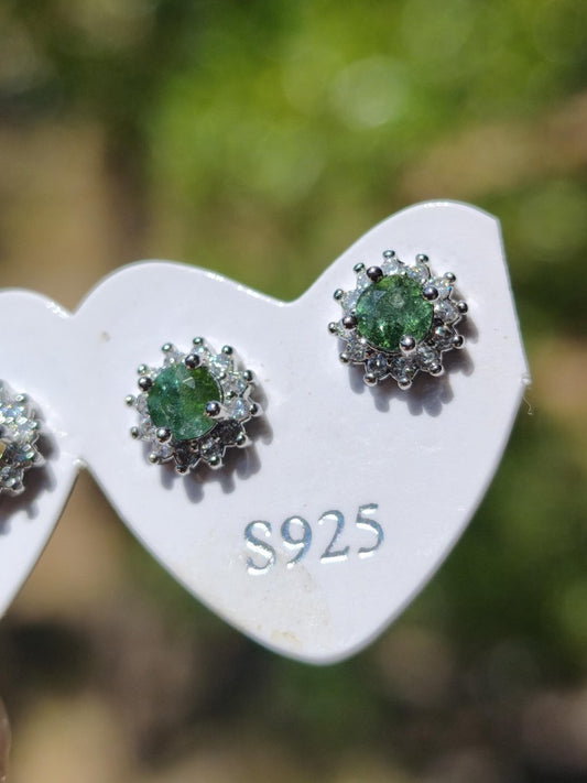 Bunte Turmalin Ohrstecker blau rosa grün 925 Sterling Silber AAA Rarität Schmuck Frau Ohrringe Edelstein Heilstein Geschenk Schmuck Edel - Art of Nature Berlin