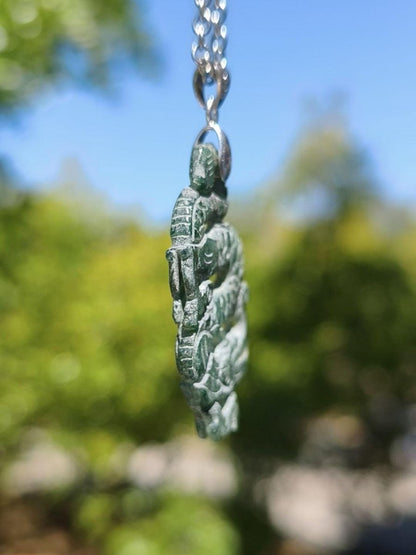 Burma Jade A Qualität Drache *Rarität* Edelstein Kette HIPPIE Boho Ethno Natur Heilstein Rarität Kristall Schmuck Anhänger Natur Kraft Stein - Art of Nature Berlin