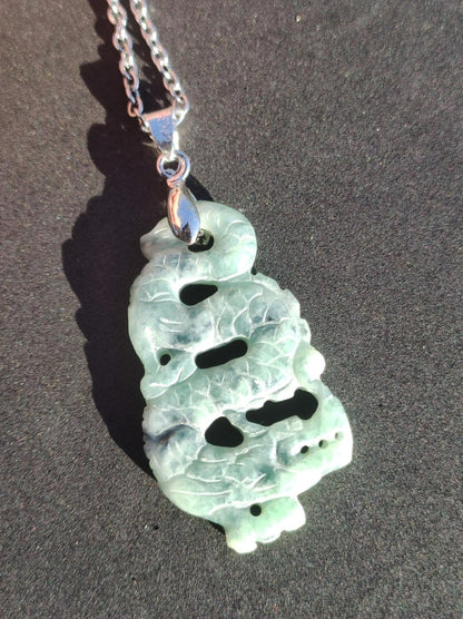 Burma Jade A Qualität Drache *Rarität* Edelstein Kette HIPPIE Boho Ethno Natur Heilstein Rarität Kristall Schmuck Anhänger Natur Kraft Stein - Art of Nature Berlin