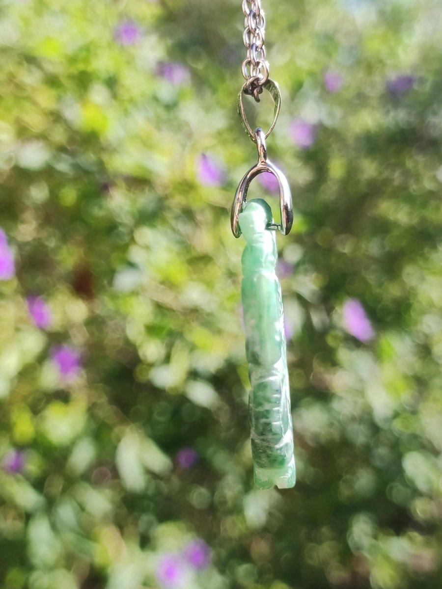 Burma Jade A Qualität Drache *Rarität* Edelstein Kette HIPPIE Boho Ethno Natur Heilstein Rarität Kristall Schmuck Anhänger Natur Kraft Stein - Art of Nature Berlin