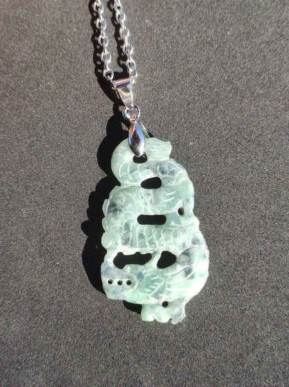 Burma Jade A Qualität Drache *Rarität* Edelstein Kette HIPPIE Boho Ethno Natur Heilstein Rarität Kristall Schmuck Anhänger Natur Kraft Stein - Art of Nature Berlin
