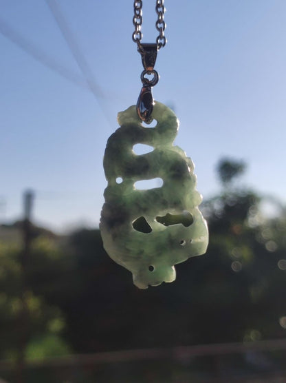 Burma Jade A Qualität Drache *Rarität* Edelstein Kette HIPPIE Boho Ethno Natur Heilstein Rarität Kristall Schmuck Anhänger Natur Kraft Stein - Art of Nature Berlin