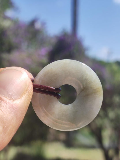 Burma Jade Donut *Rarität* Edelstein Donut Kette grün Natur Heilstein Kristalle Anhänger Mann Frau Kind Geschenk Er Sie Bruder Schwester - Art of Nature Berlin