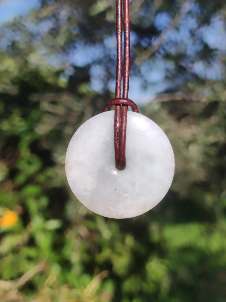 Burma Jade Donut *Rarität* ~ Edelstein Kette Mann Frau Natur Heilstein Kraft Energie Rarität Kristall Er Sie Anhänger Natur Geschenk grün - Art of Nature Berlin