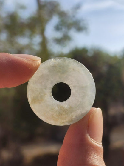 Burma Jade Donut *Rarität* ~ Edelstein Kette Mann Frau Natur Heilstein Kraft Energie Rarität Kristall Er Sie Anhänger Natur Geschenk grün - Art of Nature Berlin