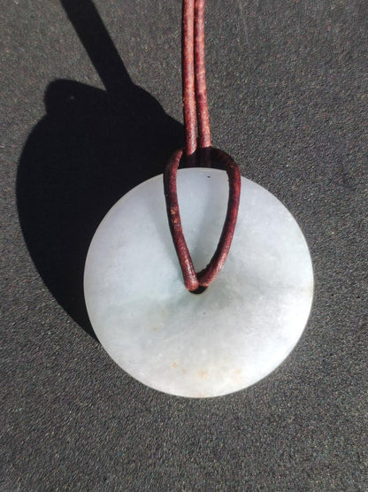 Burma Jade Donut *Rarität* ~ Edelstein Kette Mann Frau Natur Heilstein Kraft Energie Rarität Kristall Er Sie Anhänger Natur Geschenk grün - Art of Nature Berlin