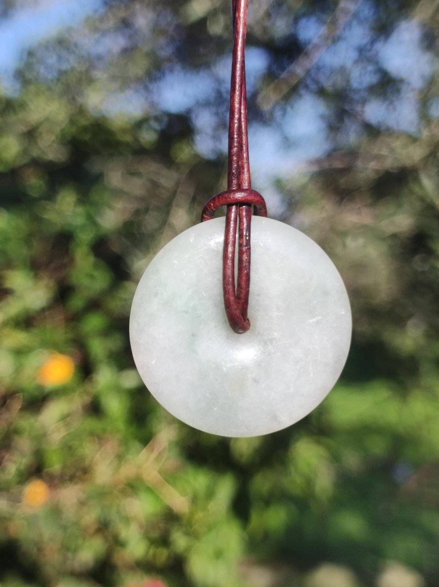 Burma Jade Donut *Rarität* ~ Edelstein Kette Mann Frau Natur Heilstein Kraft Energie Rarität Kristall Er Sie Anhänger Natur Geschenk grün - Art of Nature Berlin