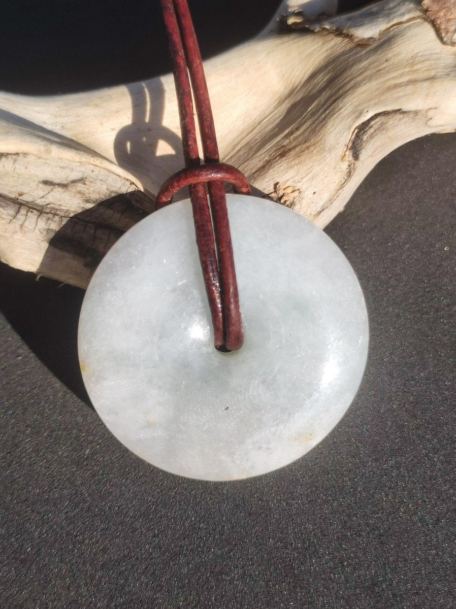 Burma Jade Donut *Rarität* ~ Edelstein Kette Mann Frau Natur Heilstein Kraft Energie Rarität Kristall Er Sie Anhänger Natur Geschenk grün - Art of Nature Berlin