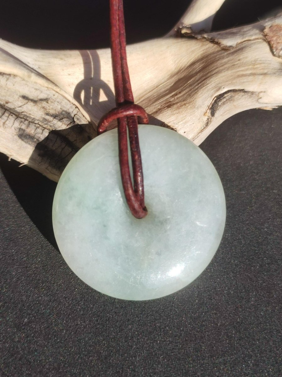 Burma Jade Donut *Rarität* ~ Edelstein Kette Mann Frau Natur Heilstein Kraft Energie Rarität Kristall Er Sie Anhänger Natur Geschenk grün - Art of Nature Berlin