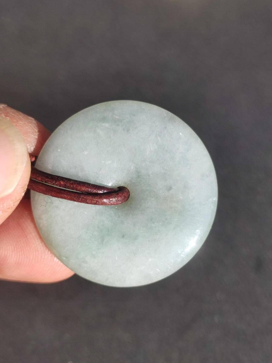 Burma Jade Donut *Rarität* ~ Edelstein Kette Mann Frau Natur Heilstein Kraft Energie Rarität Kristall Er Sie Anhänger Natur Geschenk grün - Art of Nature Berlin