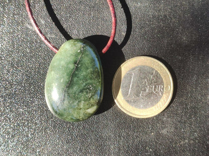 Burma Jade *Rarität* ~ Edelstein Kette HIPPIE Boho Ethno Natur Heilstein Rarität Kristalle Schmuck Anhänger Natur Kraft Stein Geschenk grün - Art of Nature Berlin