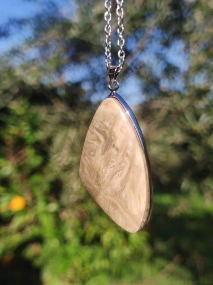 Calcit "Caramel" / Limestone ~ 925 Silber Edelstein Kette Heilstein Natur Braun Rarität Edel Mann Frau Geschenk Er Sie Freundin Energie Kraft Ruhe Glück - Art of Nature Berlin