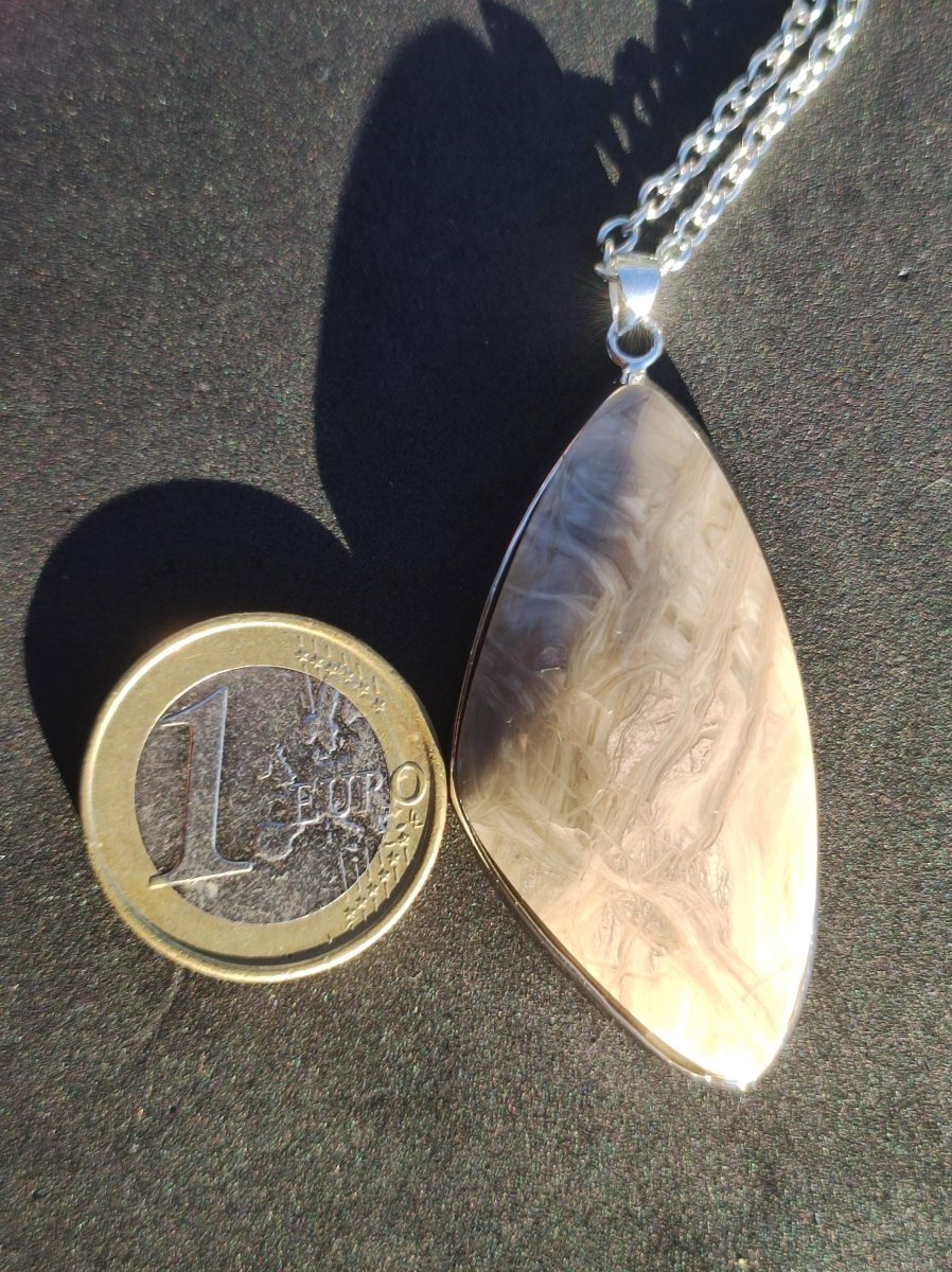 Calcit "Caramel" / Limestone ~ 925 Silber Edelstein Kette Heilstein Natur Braun Rarität Edel Mann Frau Geschenk Er Sie Freundin Energie Kraft Ruhe Glück - Art of Nature Berlin