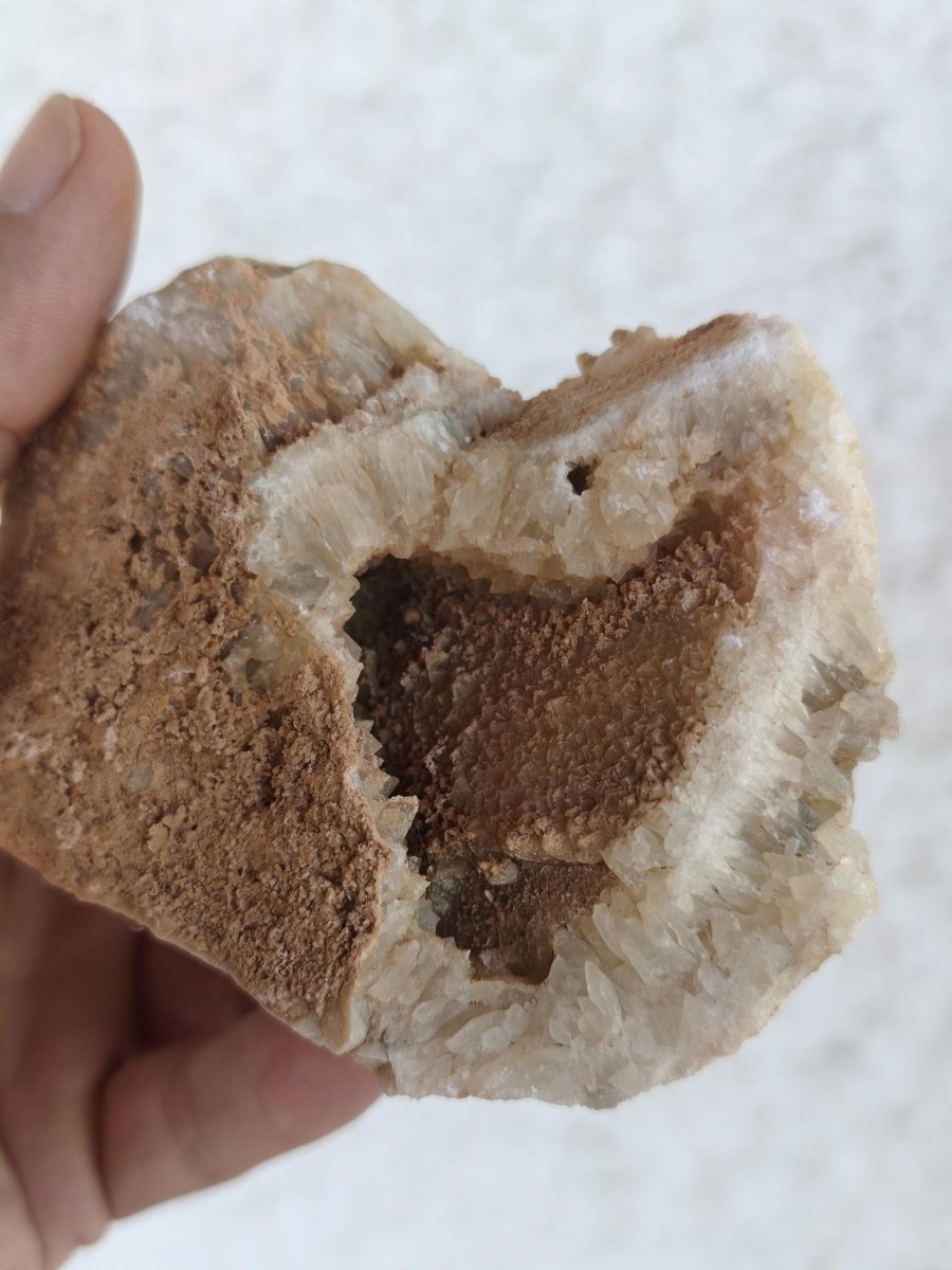Calcite Geode – Attavyros, Insel Rhodos Griechenland Sammler Mineralien Kristall Deko Selbstfund Geschenk Haus Wohnen Energie Altar Schön - Art of Nature Berlin