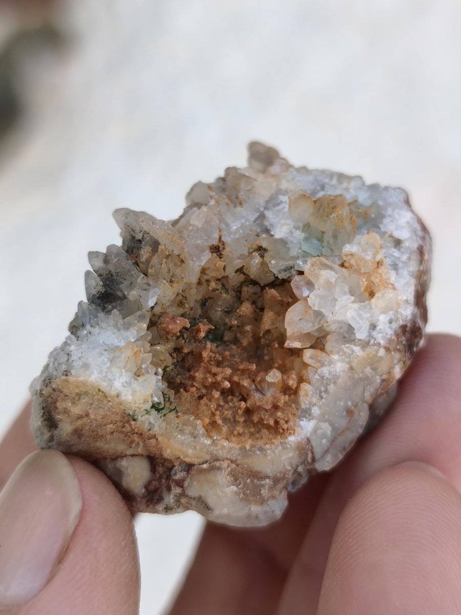 Calcite Roh Kristall Stufe – Attavyros, Insel Rhodos Griechenland Sammler Mineralien Kristall Deko Selbstfund Geschenk Haus Wohnen gelb - Art of Nature Berlin