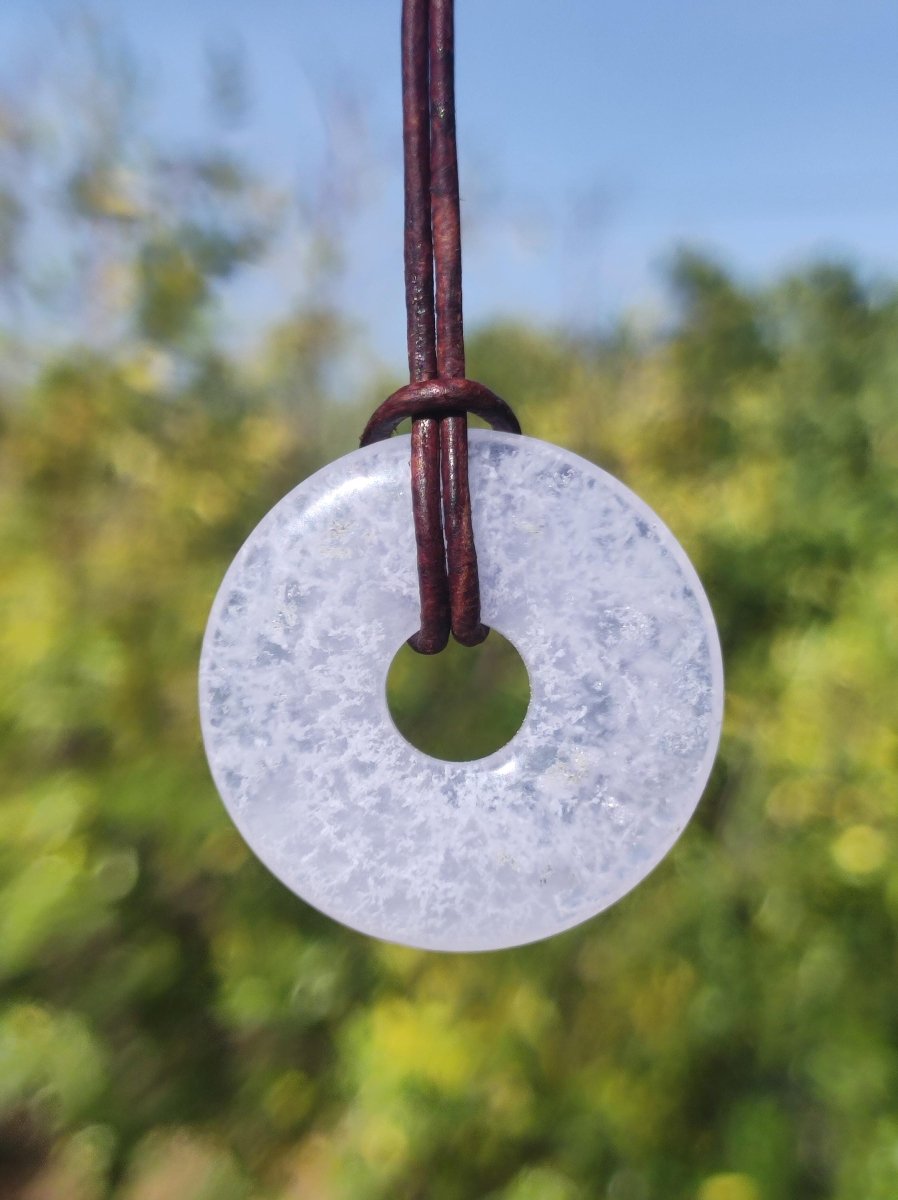 Chalcedon Blau / Blue Laze Edelstein Kette blau Natur Rarität Schutzsymbol Heilstein Kristall Boho Schmuck Kind Mann Frau Geschenk Er Sie - Art of Nature Berlin
