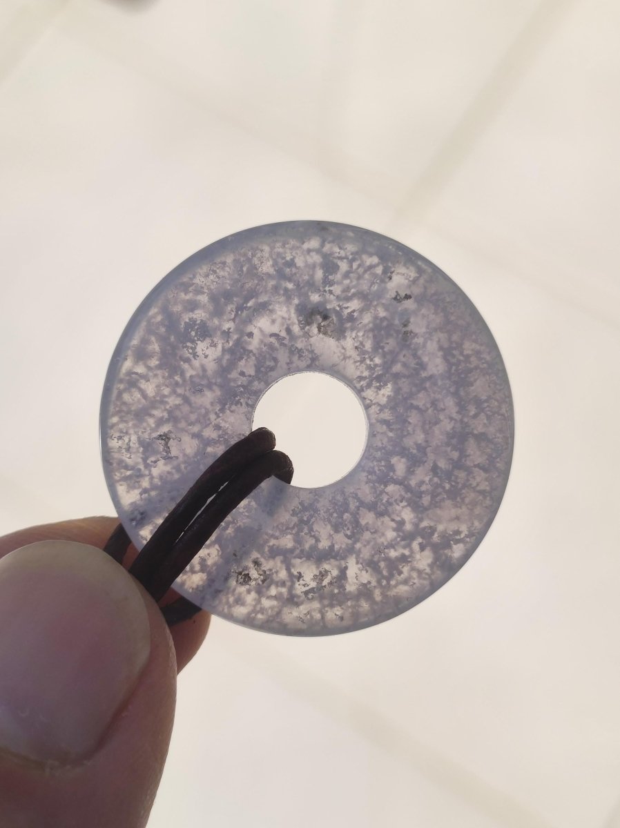 Chalcedon Blau / Blue Laze Edelstein Kette blau Natur Rarität Schutzsymbol Heilstein Kristall Boho Schmuck Kind Mann Frau Geschenk Er Sie - Art of Nature Berlin