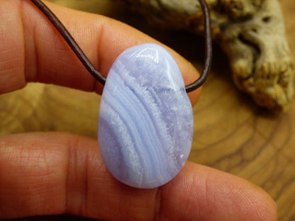 Chalcedon Blau / Blue Laze ~ Edelstein Kette ~HIPPIE ~GOA ~Boho ~Tibet ~Ethno ~Nature ~Heilstein - Art of Nature Berlin