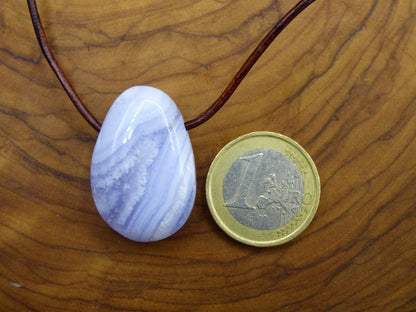 Chalcedon Blau / Blue Laze ~ Edelstein Kette ~HIPPIE ~GOA ~Boho ~Tibet ~Ethno ~Nature ~Heilstein - Art of Nature Berlin