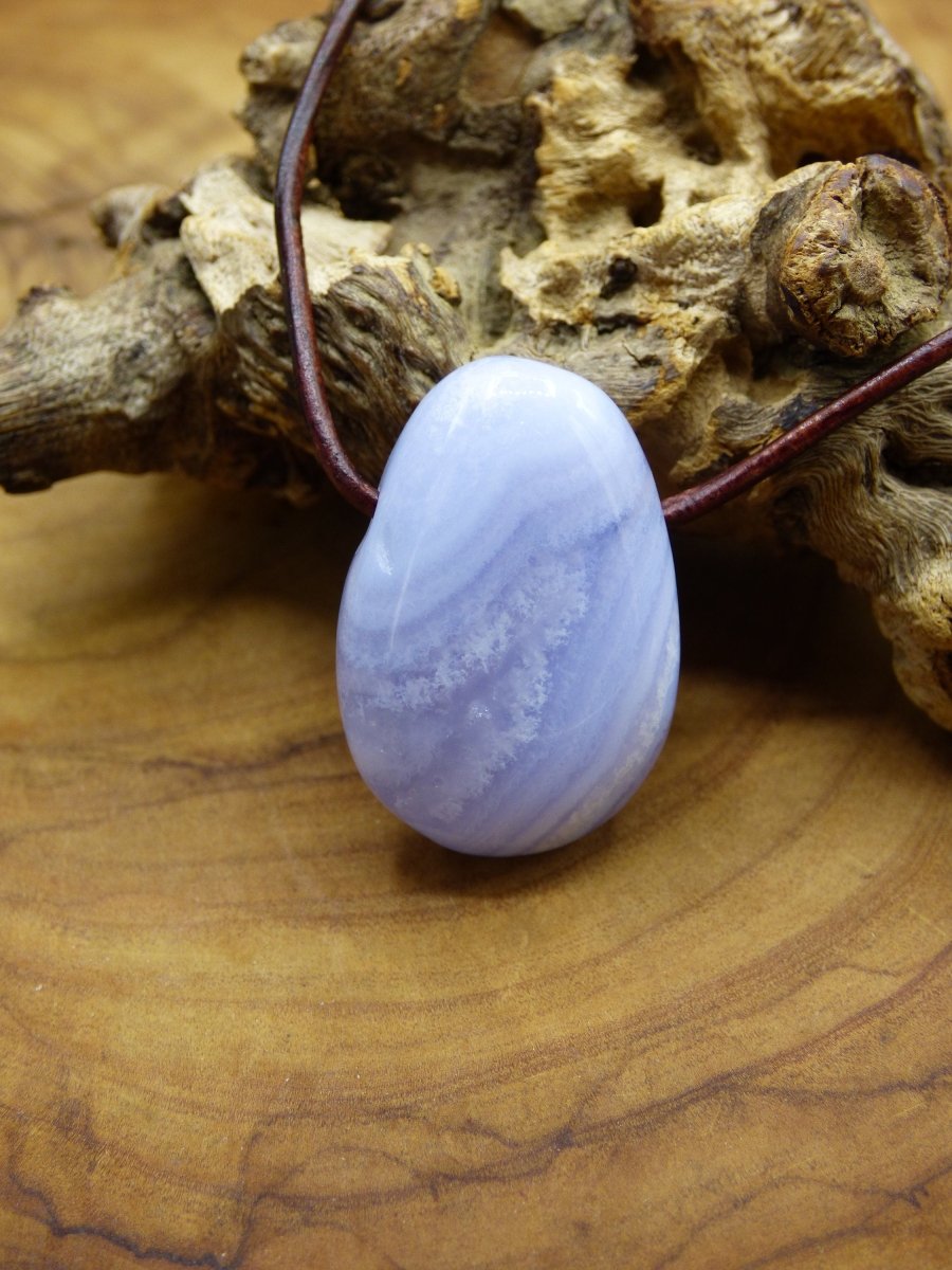 Chalcedon Blau / Blue Laze ~ Edelstein Kette ~HIPPIE ~GOA ~Boho ~Tibet ~Ethno ~Nature ~Heilstein - Art of Nature Berlin