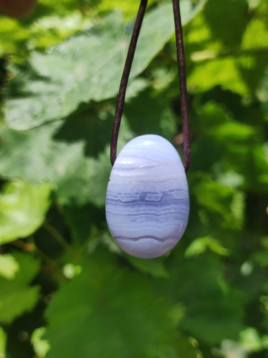 Chalcedon Blau / Blue Laze ~ Edelstein Kette ~HIPPIE ~GOA ~Boho ~Tibet ~Ethno ~Nature ~Heilstein - Art of Nature Berlin