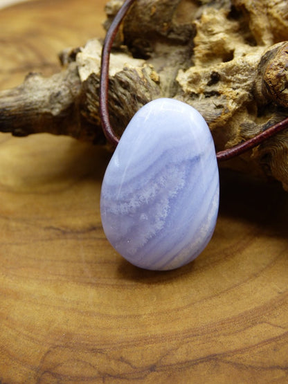 Chalcedon Blau / Blue Laze ~ Edelstein Kette ~HIPPIE ~GOA ~Boho ~Tibet ~Ethno ~Nature ~Heilstein - Art of Nature Berlin