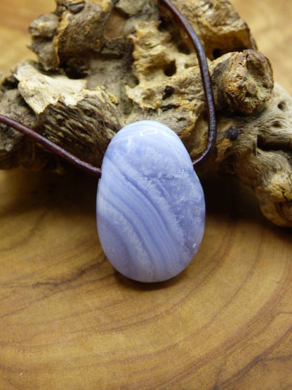 Chalcedon Blau / Blue Laze ~ Edelstein Kette ~HIPPIE ~GOA ~Boho ~Tibet ~Ethno ~Nature ~Heilstein - Art of Nature Berlin