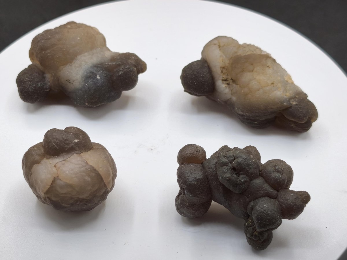 Chalcedon-Knollen aus Marokko – 4 Naturunikate zur Auswahl – 29–45 mm Natur Heilstein Sammler Stufe Kristalle - Art of Nature Berlin