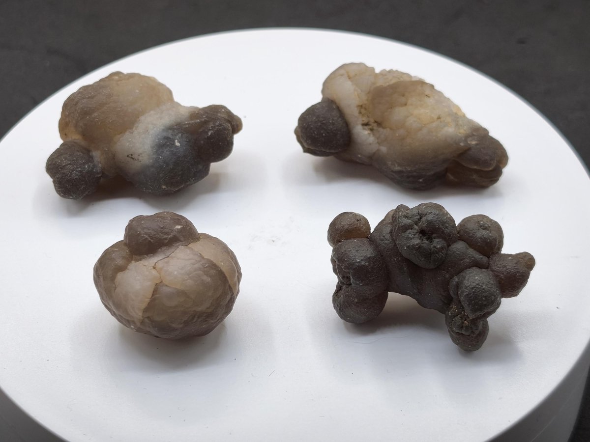 Chalcedon-Knollen aus Marokko – 4 Naturunikate zur Auswahl – 29–45 mm Natur Heilstein Sammler Stufe Kristalle - Art of Nature Berlin