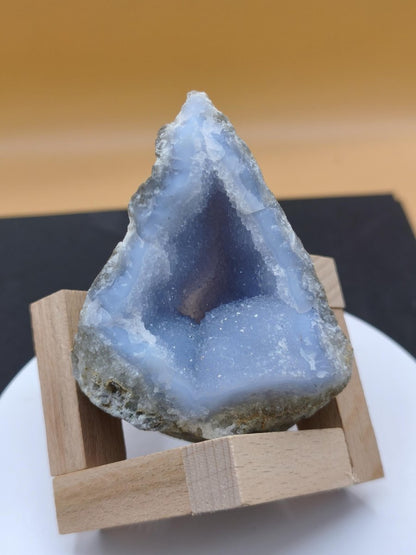 Chalcedon Roh Stufe A - Sammler Deko Edelstein Natur Heilstein Mineralien Energie Chakra Haus Dekoration Geschenk Er Sie Mann Frau blau - Art of Nature Berlin