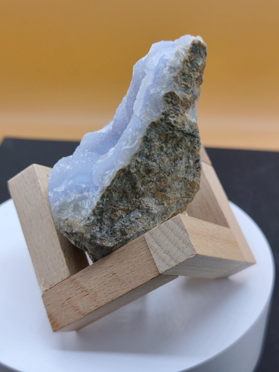 Chalcedon Roh Stufe A - Sammler Deko Edelstein Natur Heilstein Mineralien Energie Chakra Haus Dekoration Geschenk Er Sie Mann Frau blau - Art of Nature Berlin