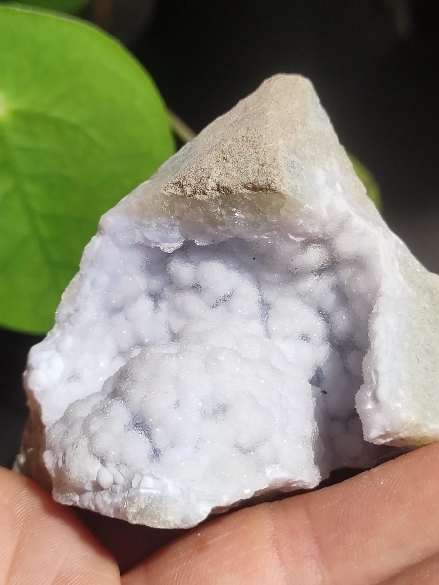 Chalcedon Roh Stufe A - Sammler Deko Edelstein Natur Heilstein Mineralien Energie Chakra Haus Dekoration Geschenk Er Sie Mann Frau blau - Art of Nature Berlin