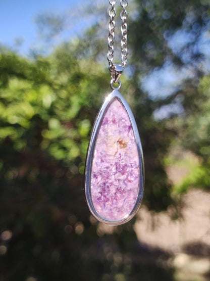 Charoit - 925 Silber Fassung Edelstein Kette lila violet Natur Heilstein Energie Rarität Mann Frau Er Sie Geschenk Edel Qualität Hochwertig - Art of Nature Berlin