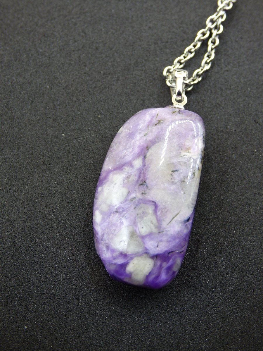 Charoit - 925 Sterling Silber Öse ~ Edelstein Kette ~selten ~HIPPIE ~GOA ~Boho ~Ethno ~Nature ~Heilstein - Art of Nature Berlin