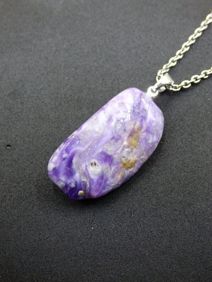 Charoit - 925 Sterling Silber Öse ~ Edelstein Kette ~selten ~HIPPIE ~GOA ~Boho ~Ethno ~Nature ~Heilstein - Art of Nature Berlin