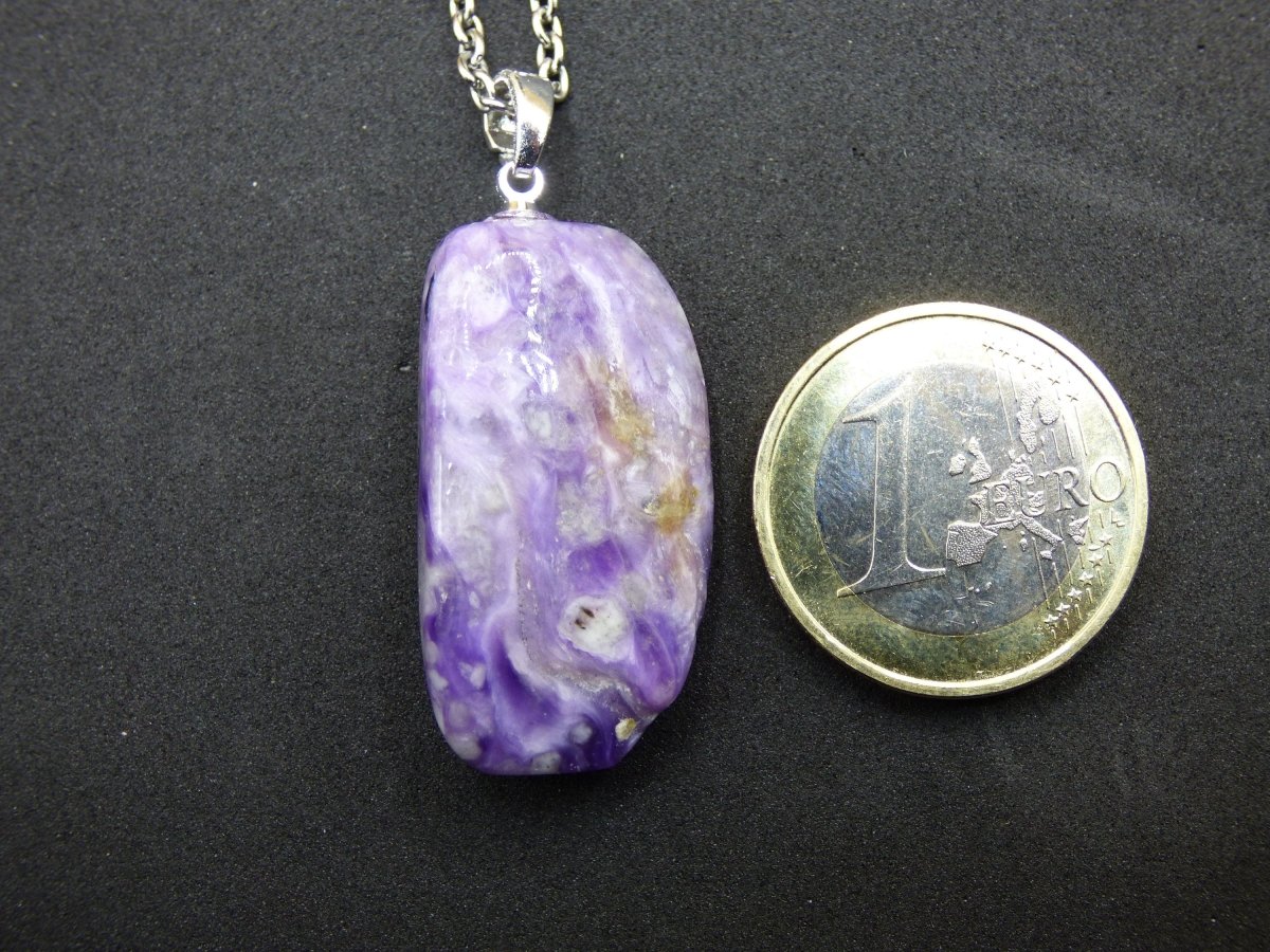 Charoit - 925 Sterling Silber Öse ~ Edelstein Kette ~selten ~HIPPIE ~GOA ~Boho ~Ethno ~Nature ~Heilstein - Art of Nature Berlin