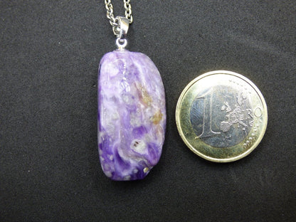 Charoit - 925 Sterling Silber Öse ~ Edelstein Kette ~selten ~HIPPIE ~GOA ~Boho ~Ethno ~Nature ~Heilstein - Art of Nature Berlin