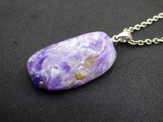 Charoit - 925 Sterling Silber Öse ~ Edelstein Kette ~selten ~HIPPIE ~GOA ~Boho ~Ethno ~Nature ~Heilstein - Art of Nature Berlin