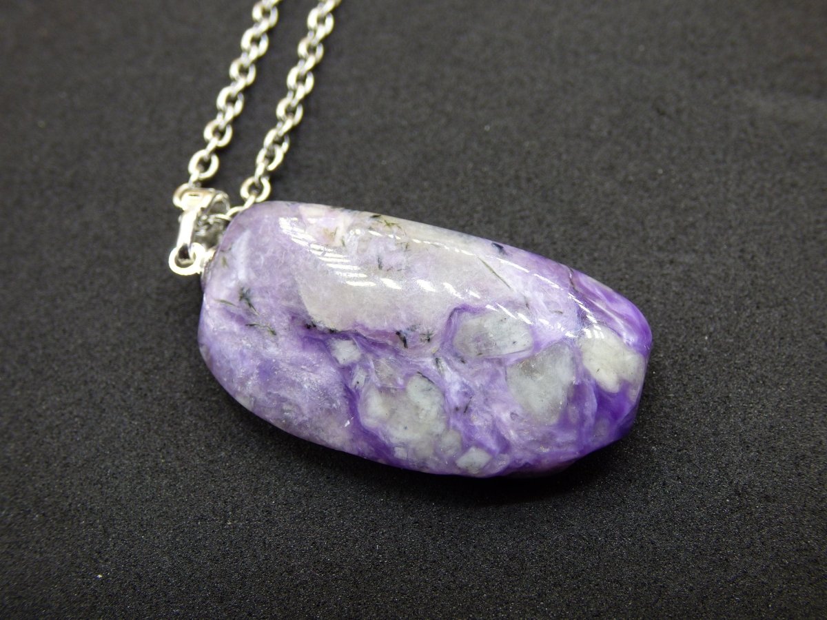 Charoit - 925 Sterling Silber Öse ~ Edelstein Kette ~selten ~HIPPIE ~GOA ~Boho ~Ethno ~Nature ~Heilstein - Art of Nature Berlin