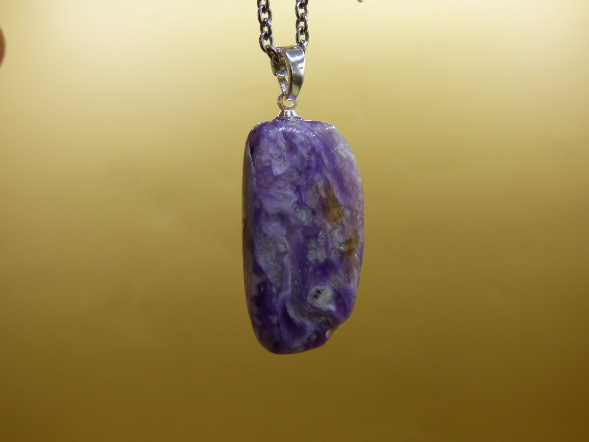 Charoit - 925 Sterling Silber Öse ~ Edelstein Kette ~selten ~HIPPIE ~GOA ~Boho ~Ethno ~Nature ~Heilstein - Art of Nature Berlin