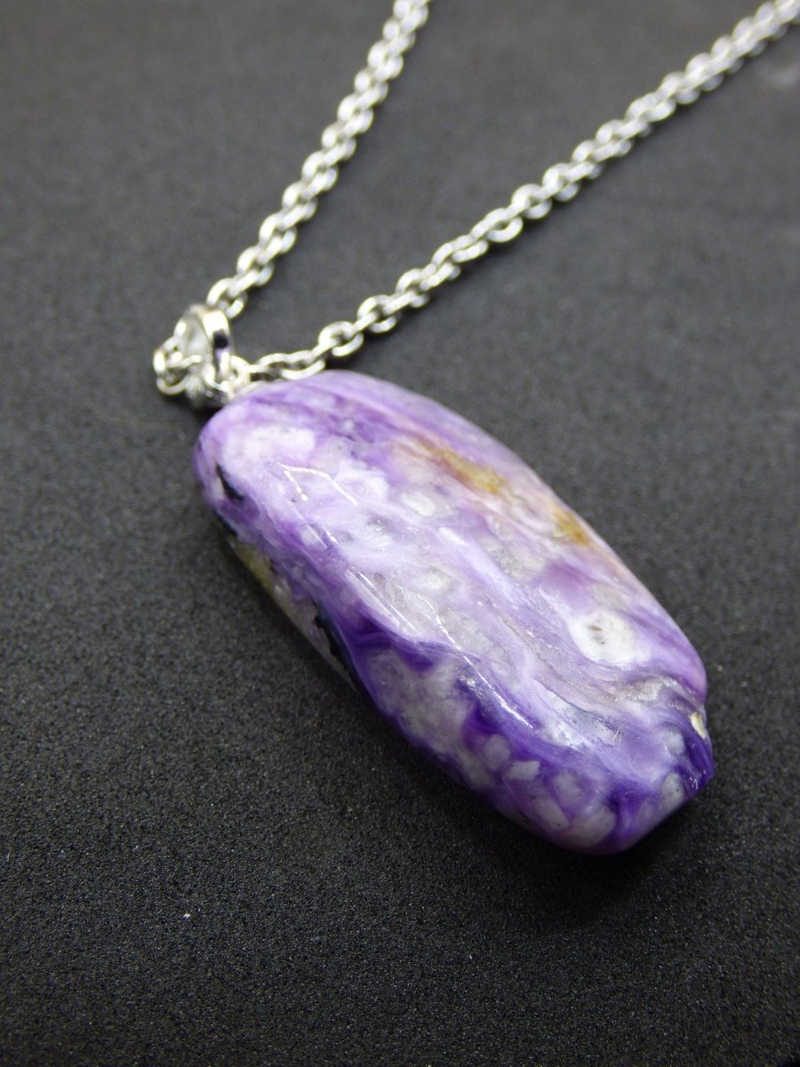 Charoit - 925 Sterling Silber Öse ~ Edelstein Kette ~selten ~HIPPIE ~GOA ~Boho ~Ethno ~Nature ~Heilstein - Art of Nature Berlin