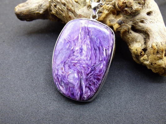 Charoit AAA - 925 Silber - Edelstein Kette lila violet Natur Heilstein Energie Rarität Mann Frau Er Sie Geschenk Qualität Hochwertig Edel - Art of Nature Berlin
