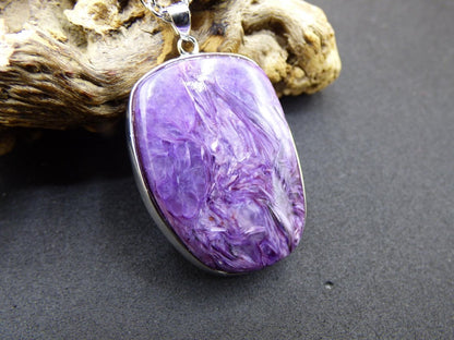 Charoit AAA - 925 Silber - Edelstein Kette lila violet Natur Heilstein Energie Rarität Mann Frau Er Sie Geschenk Qualität Hochwertig Edel - Art of Nature Berlin