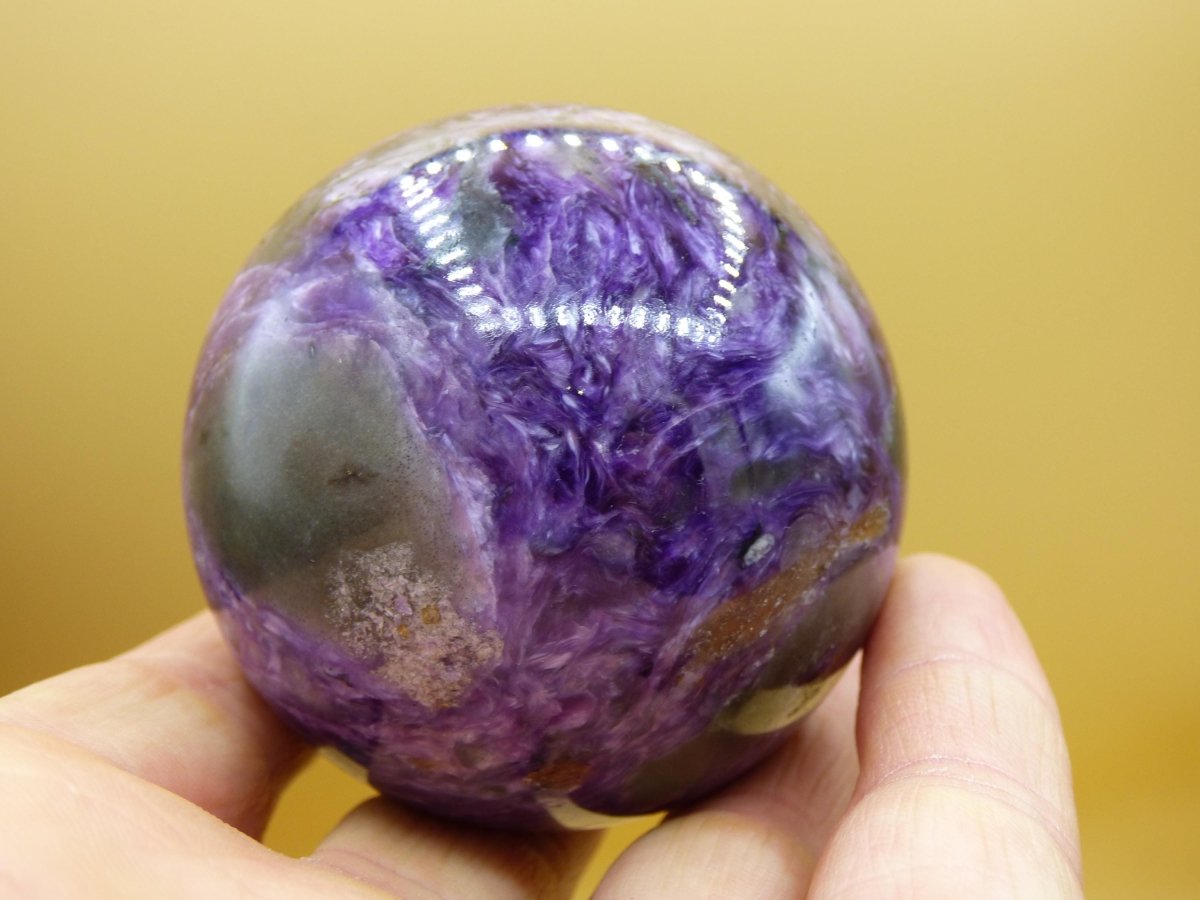 Charoit AAA - Edelstein Kugel lila Natur Heilstein Deko Sphere Kristall Geschenk Er Sie Freund Mann Mineralien Sammler Haus Wohnen Energie - Art of Nature Berlin