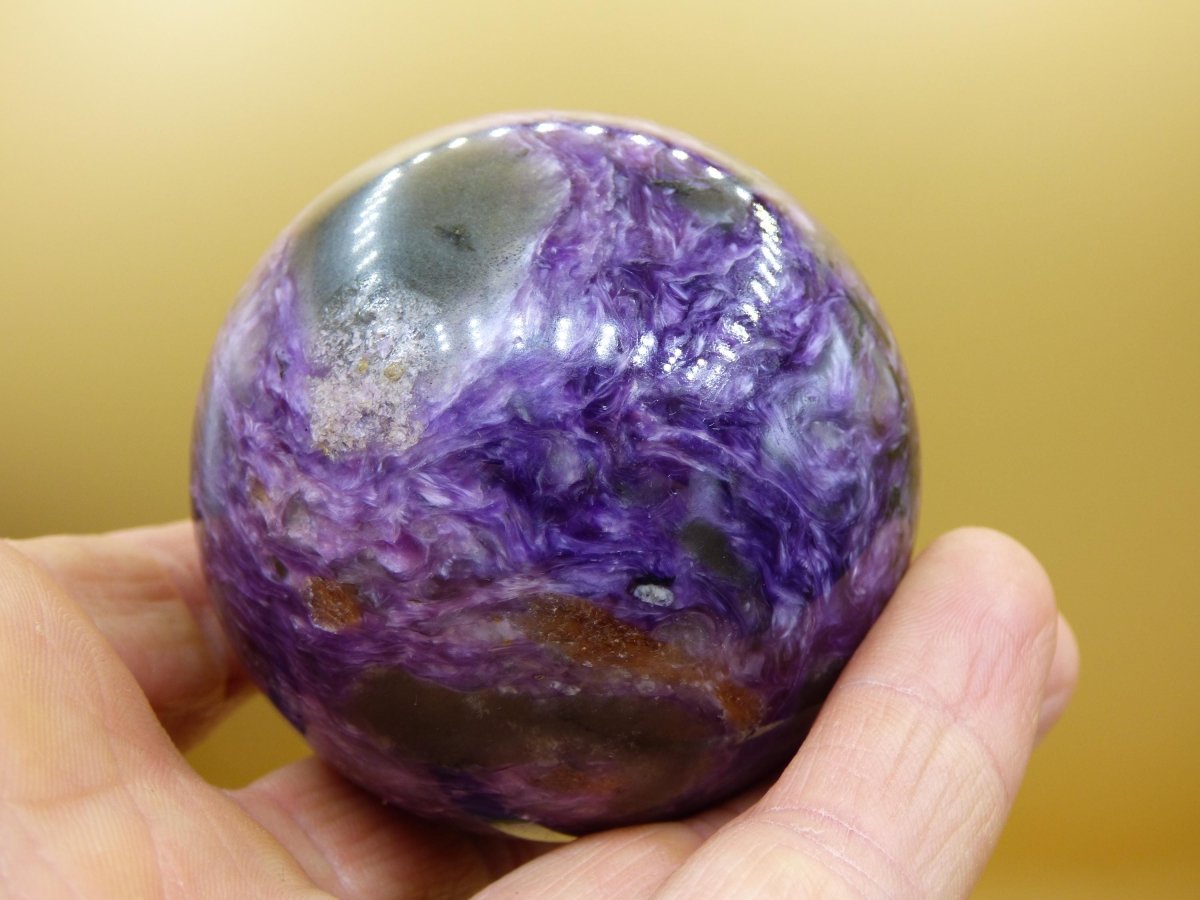 Charoit AAA - Edelstein Kugel lila Natur Heilstein Deko Sphere Kristall Geschenk Er Sie Freund Mann Mineralien Sammler Haus Wohnen Energie - Art of Nature Berlin