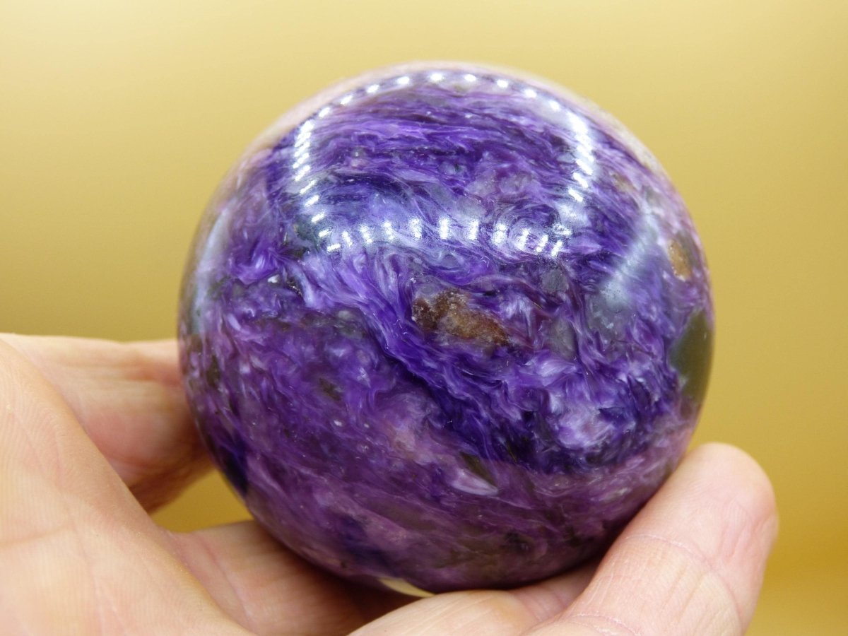 Charoit AAA - Edelstein Kugel lila Natur Heilstein Deko Sphere Kristall Geschenk Er Sie Freund Mann Mineralien Sammler Haus Wohnen Energie - Art of Nature Berlin