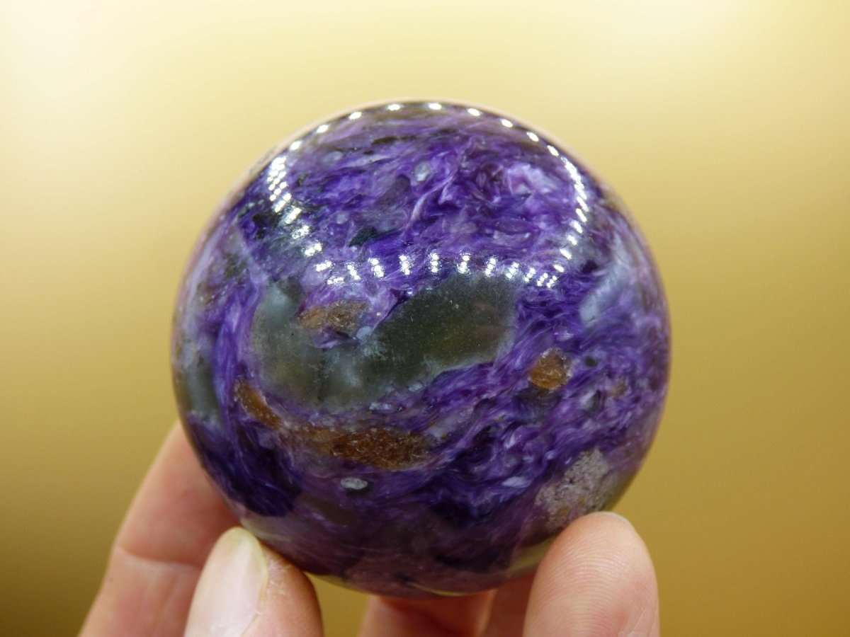 Charoit AAA - Edelstein Kugel lila Natur Heilstein Deko Sphere Kristall Geschenk Er Sie Freund Mann Mineralien Sammler Haus Wohnen Energie - Art of Nature Berlin