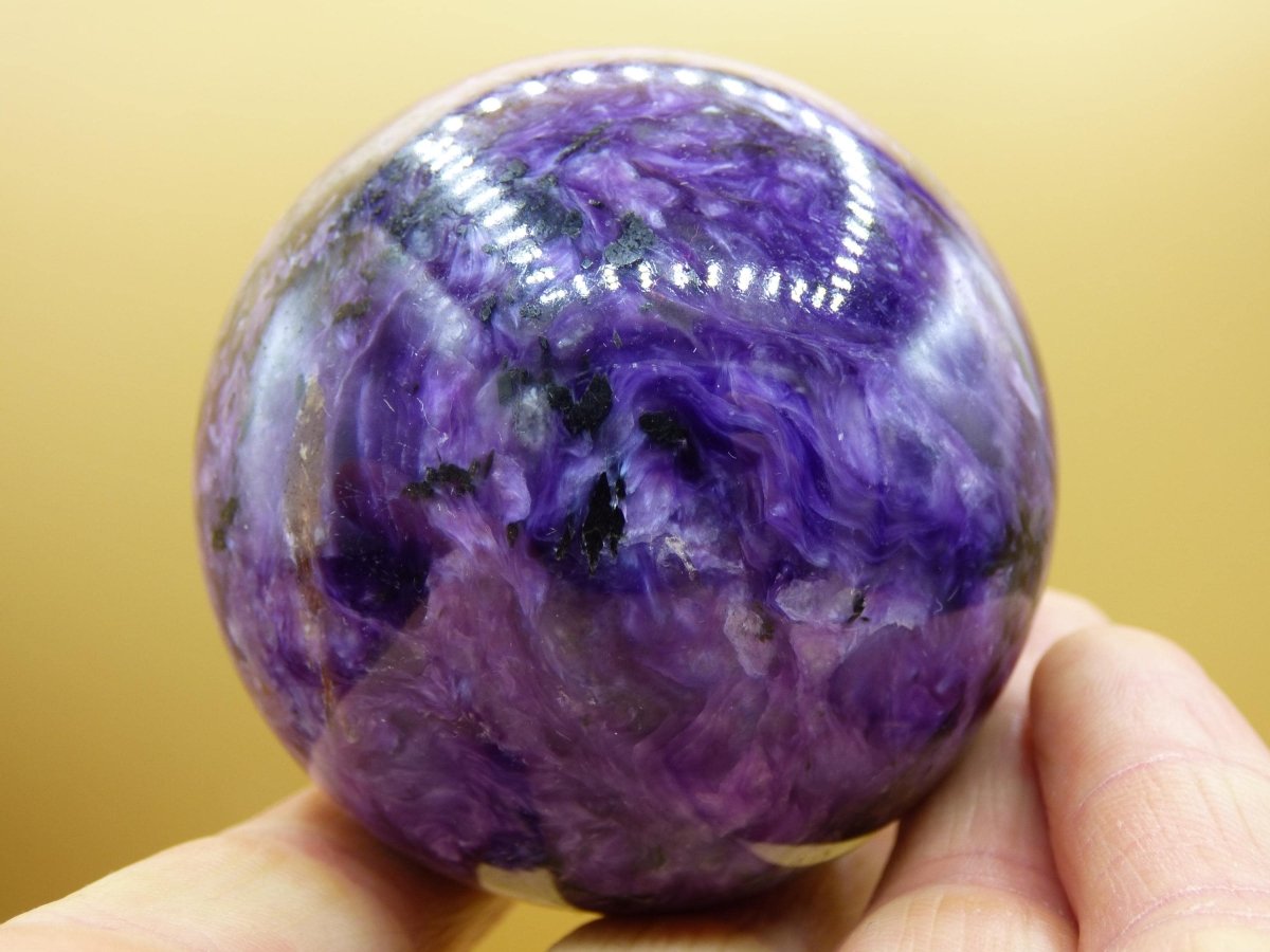 Charoit AAA - Edelstein Kugel lila Natur Heilstein Deko Sphere Kristall Geschenk Er Sie Freund Mann Mineralien Sammler Haus Wohnen Energie - Art of Nature Berlin