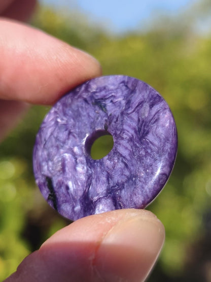 Charoit AAA Schutzdonut - Edelstein Donut Kette Rarität selten Schutzsymbol Heilstein Kristall HIPPIE Boho Ethno Mann Frau Geschenk Er Sie - Art of Nature Berlin