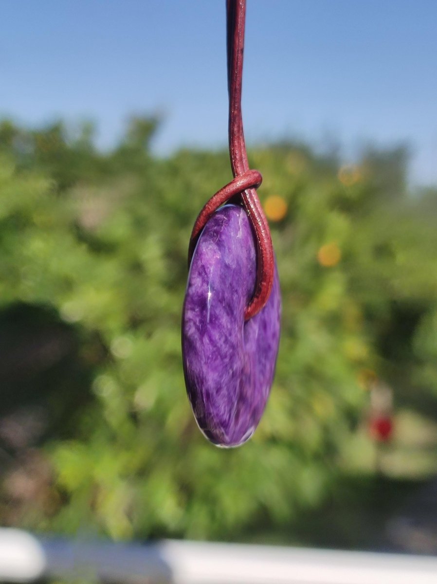 Charoit AAA Schutzdonut - Edelstein Donut Kette Rarität selten Schutzsymbol Heilstein Kristall HIPPIE Boho Ethno Mann Frau Geschenk Er Sie - Art of Nature Berlin